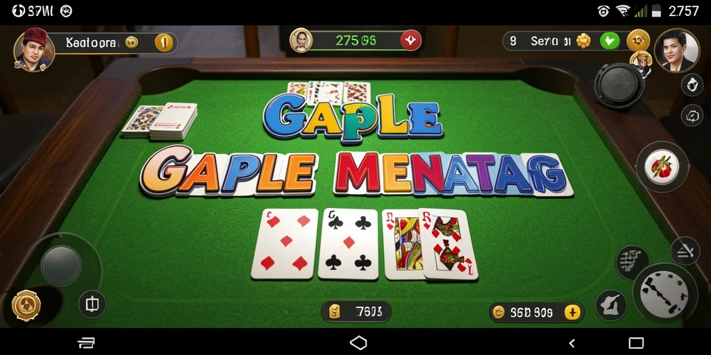 Screenshot gameplay Gaple menampilkan momen seru dalam permainan.