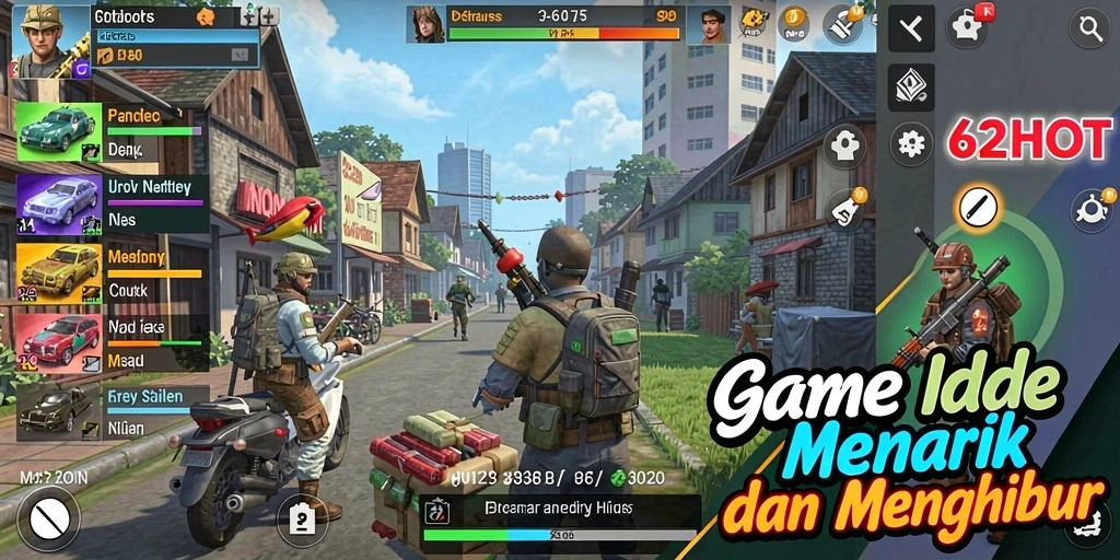 Screenshot gameplay 62HOT yang menunjukkan aktivitas seru dalam game Idle.