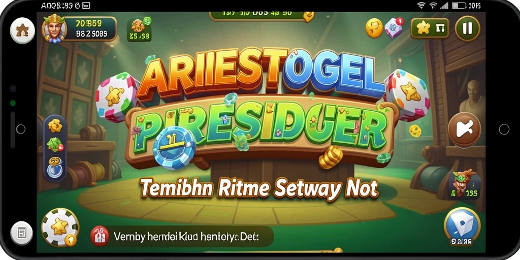 Tampilan gameplay <strong>ARIESTOGEL</strong> yang menarik dengan berbagai pilihan musik.