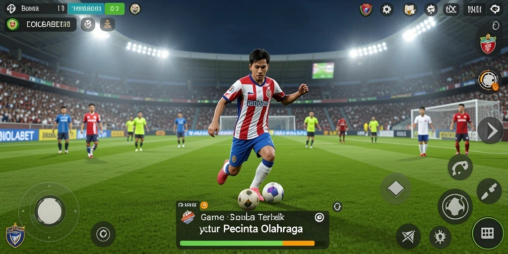 Tampilan gameplay BIOLABET yang seru dalam aksi pertandingan sepak bola.