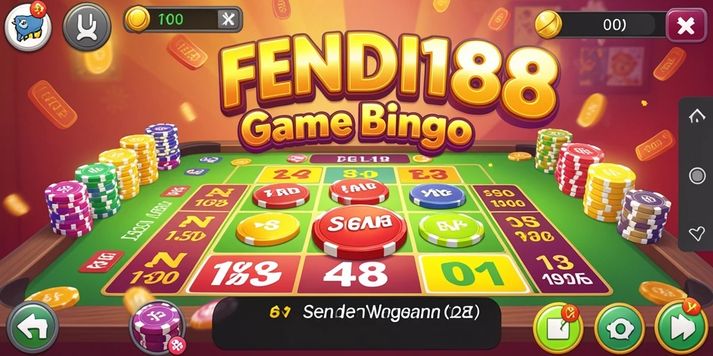 Screenshot permainan Bingo yang penuh warna dan interaktif.