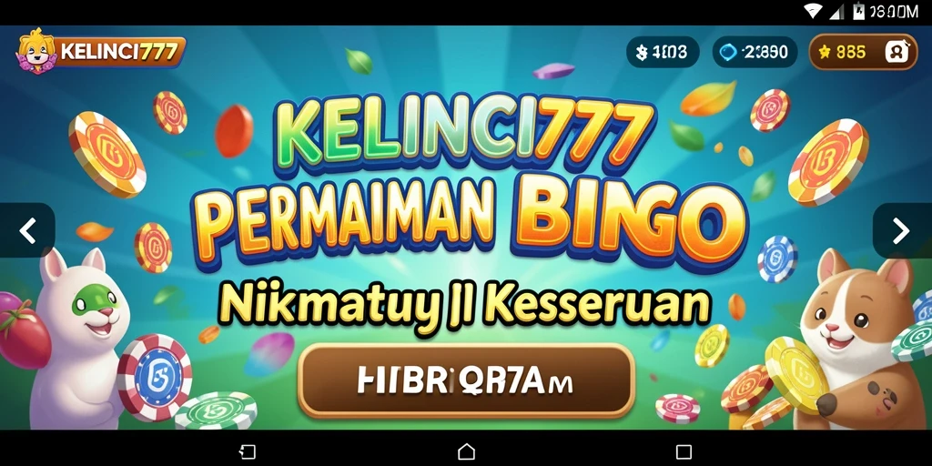 Tangkapan layar gameplay Bingo KELINCI777 yang seru dan interaktif.