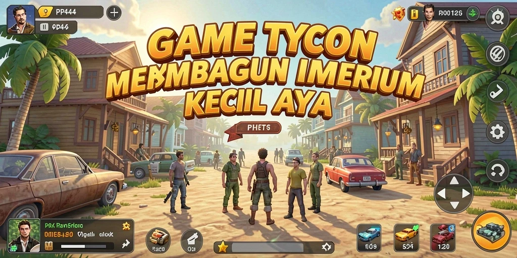 Tangkapan layar gameplay PP444 menunjukkan manajemen bisnis yang menarik.