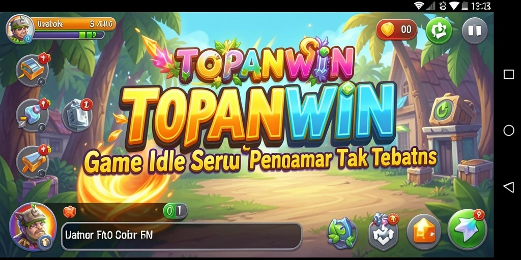 Tangkapan layar dari gameplay TOPANWIN yang menunjukkan kemajuan dalam permainan Idle.