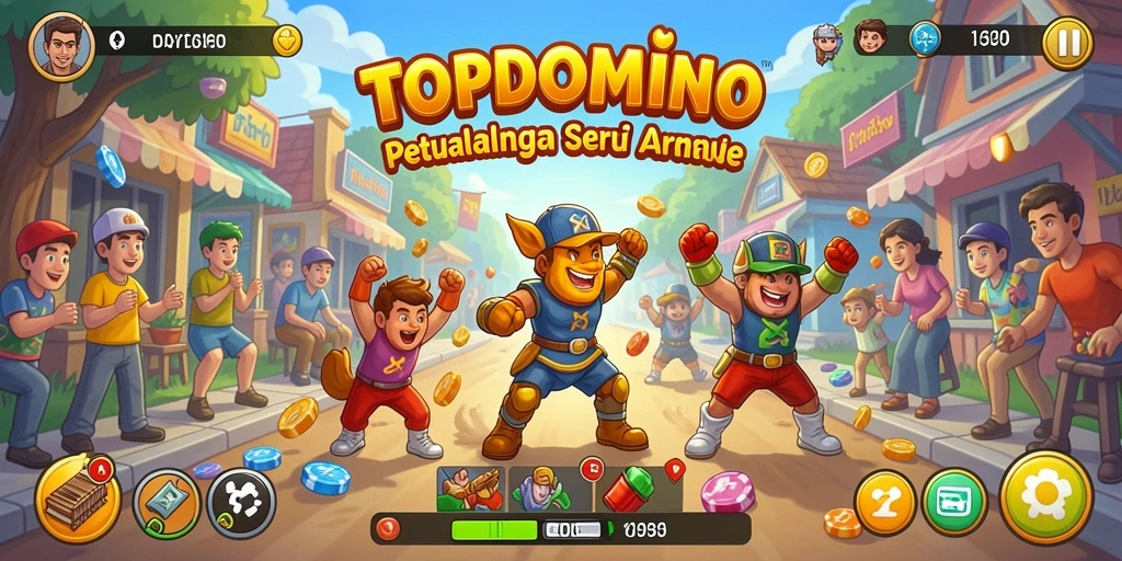 Tampilan menarik dari gameplay TOPDOMINO yang menantang dan seru.