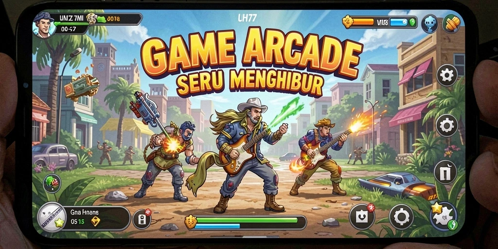Tampilan gameplay UH77 yang penuh aksi dan tantangan.