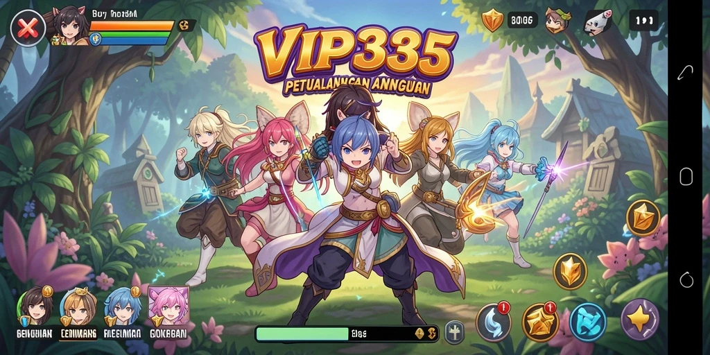 Gambaran utama gameplay Anime yang mendebarkan dan penuh aksi.